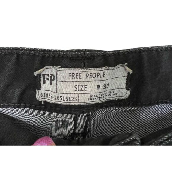 Free People Distressed Black Skinny Jeans - Picture 3 of 7